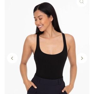 NEW Mono B Black Women's Tank Top Bodysuit Size S